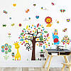 Наклейка на стіну, прикраси дитячої кімнати "Звірі з друзями" наклейки в дитячу 61 см*110 см (лист 60*90см), фото 8