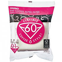Фильтры бумажные для пуровера Hario V60 01, 100 шт VCF-01-100W