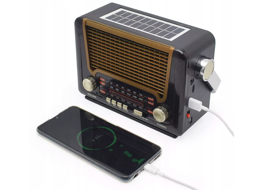 Портативне радіо від мережі та батареї Retropolis Nashville Old Radio Retro Bluetooth Powerbank 1200 USB