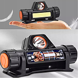 Налобный фонарь High Power HeadLamp LED+COB STRONG с магнитом, фото 4