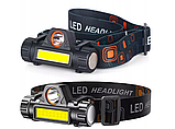 Налобный фонарь High Power HeadLamp LED+COB STRONG с магнитом, фото 3