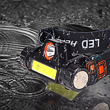 Налобный фонарь High Power HeadLamp LED+COB STRONG с магнитом, фото 10