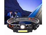Налобный фонарь High Power HeadLamp LED+COB STRONG с магнитом, фото 9