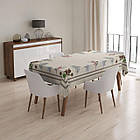 Скатертина новорічна прямокутна 150*215 см, Туреччина колір кремовий