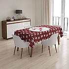 Скатертина новорічна прямокутна 150*215 см, Туреччина колір червоний
