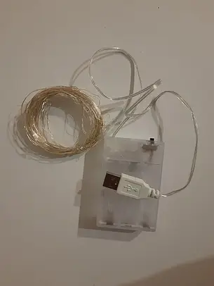 Новорічна гірлянда НА БАТАРЕЙКАХ 100 LED 10 м білий, фото 3