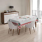 Скатертина новорічна прямокутна 150*215 см, Туреччина колір білий