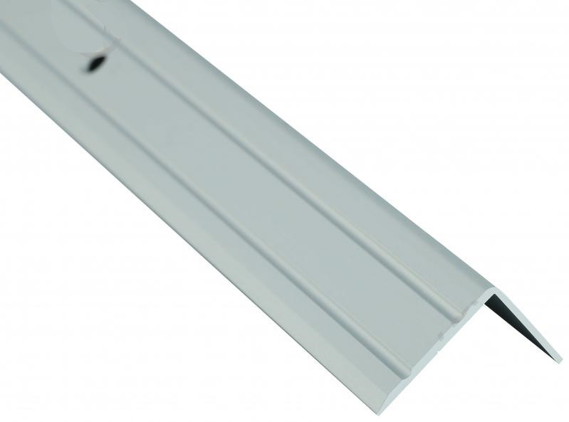 Алюминиевый напольный порог угловой для ступеней 18 мм х 24 мм, длина .