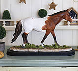 Статуетка "Рудий кінь у яблучко" з полістоуну, фото 8