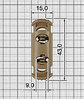 Фиксатор шнурка на два отверстия A.FP-840B/2+A.FP-840A (камуфляж А5)