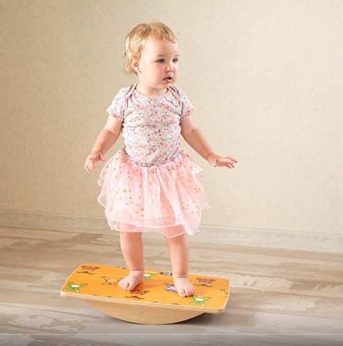 Балансир Бильгоу Yellow Балансировочная деревянная доска для детей (ID ...