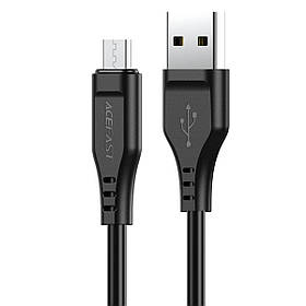 Кабель ACEFAST C3-09 USB to Micro 2,4A, 1.2m, TPE, TPE connectors, Black yL.