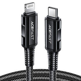 Кабель ACEFAST C4-01 Type-C to iP 3A, 30W, 1.8m, nylon, zinc connectors, Black ly