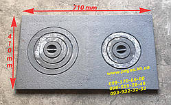 Плита чавунна посилена  41х71 печі, барбекю, мангал чавунне литво