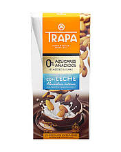 Шоколад молочний без цукру з незбираним мигдалем Trapa Milk Chocolate Whole Almonds 0% Added Sugar, 175 г