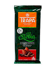 Шоколад 75г TRAPA Stevia чорний 80%