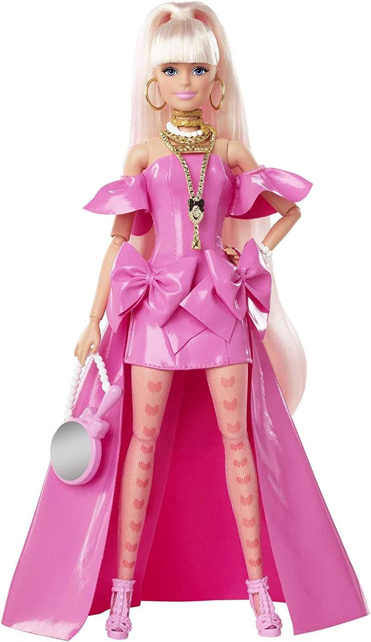 Лялька Барбі Екстра Фенсі блондинка в рожевому Barbie Extra Fashionista Doll HHN12