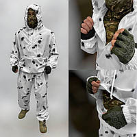 Маскировочный зимний костюм.Тактическая военная форма зимняя.Универсальный маскировочный костюм