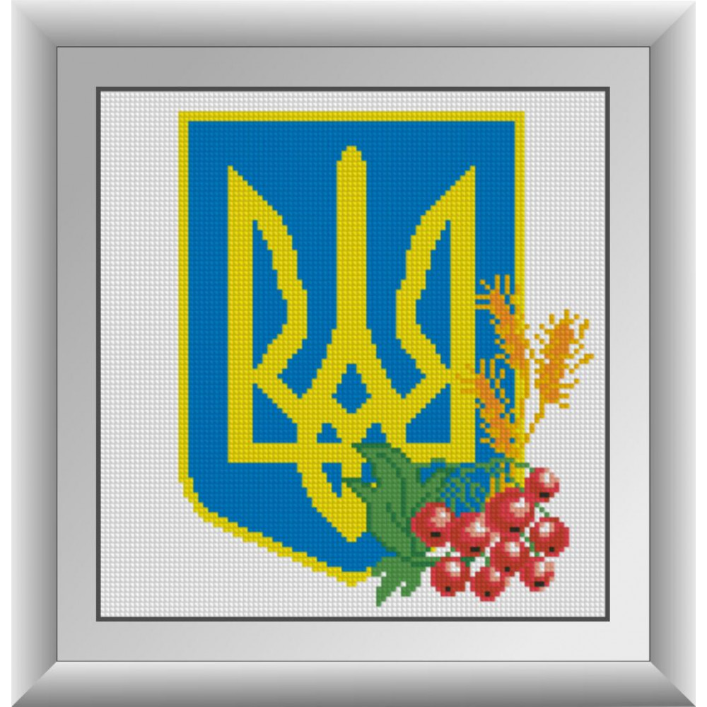 Алмазна мозаїка Герб України Dream Art 30084 (25,5 х 26,5 см)