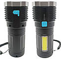 Ліхтар ручний X509/L-S03-4LED 3030+COB з/в USB-micro,Чорний, ABS пластик (код: X509), фото 10