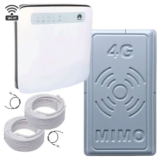 4G WI-FI комплект домашній Інтернет, на дачу Київстар, Lifecell, Vodafone (роутер Huawei Е5186, антена 17 Дб)