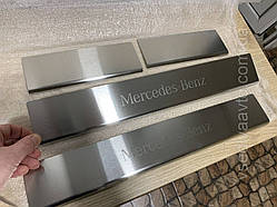 Захист порогів - накладки на пороги Mercedes ML Class W164 з 2005-2011 рр. (Standart)