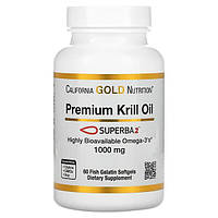 CGN, Premium Krill Oil 1000 мг (60 капс.), масло криля