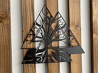 Настенный декор панно картина лофт из металла Валькнут Вальхалла