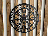 Настенный декор панно картина лофт из металла Вальхалла Валькнут Руны