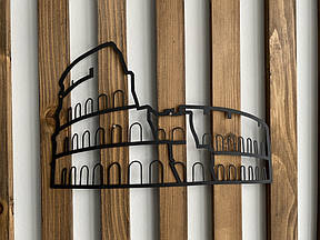 Настінний декор панно картина лофт із металу Колізей
