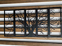 Настенный декор панно картина лофт из металла Дерево
