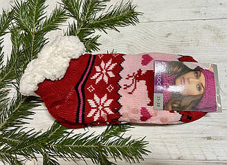 Шкарпетки жіночі теплі, овеча вовна 35-38, 39-41 короткі червоний