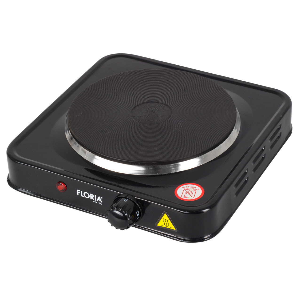 Настільна плита Floria ZLN2828 1500W 1 конфорка Black (ZLN2828), фото 1