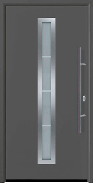Дверь входная для дома THERMO 65 2017 размер под заказ Titan Metallic CH703 - фото 1 - id-p287141802