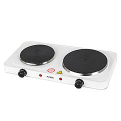 Настільна плита Floria ZLN2843 2500W 2 конфорки White