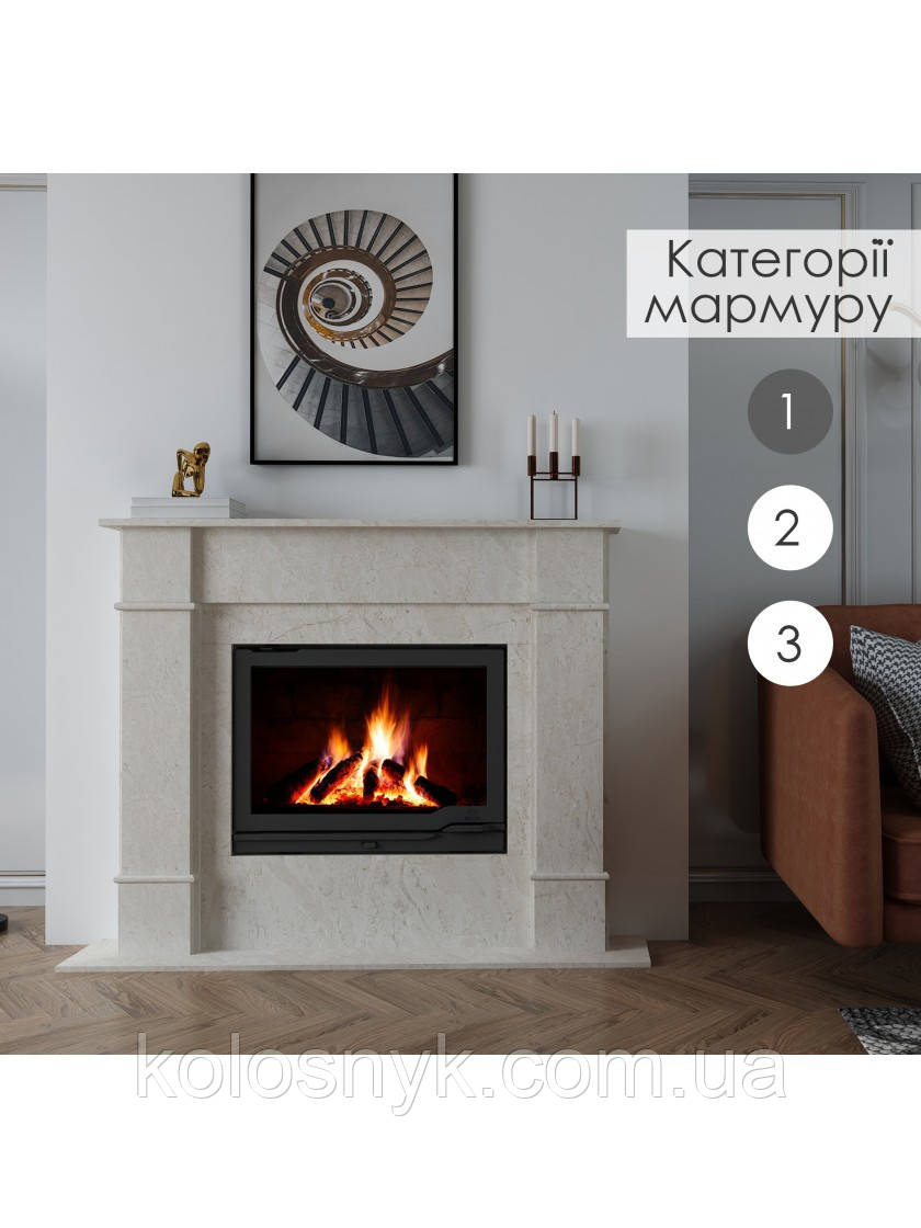 Каминна облицювання Hitis Одісей, матеріал мармур категорії 1