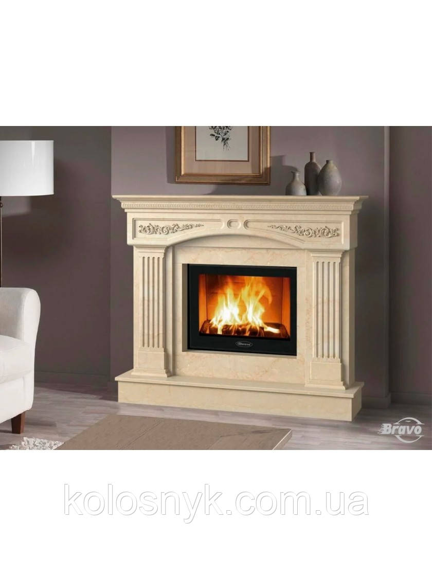 Каминна облицювання Браво Валенсія матеріал Crema Marfil/Polaris