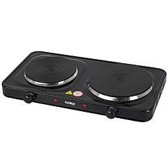 Настільна плита Floria ZLN2844 2500W 2 конфорки Black