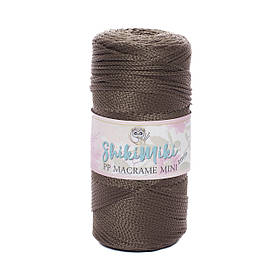 Трикотажний шнур поліпропіленовий PP Macrаme Mini, колір Коричневий