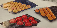 Вкладыш (ячейка) в ящик для круглых фруктов 60х40 см, 600 шт в упаковке, полипропилен Черные и синие
