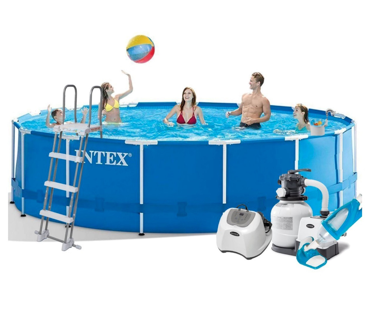 Бассейн Каркасный Intex 16805 Л 457x122 См с Насосом 6000 Л/ч Тентом ...