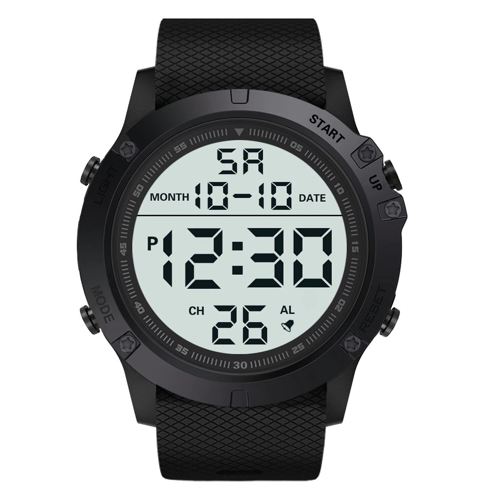 Часы Тактические Спортивные Водостойкие Электронные HONHX Black White ...