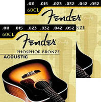 Струни для акустичної гітари Fender 60CL 11-52 (2 комплекти)