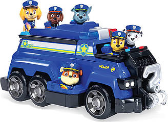 Spin Master Щенячий патруль Рятувальний поліцейський автомобіль Чейза з 6 фігурками цуценят Paw Patrol