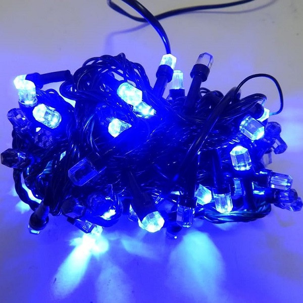 Світлодіодна гірлянда 200 Led "Кристали" електрична з контролером синя 8 режимів