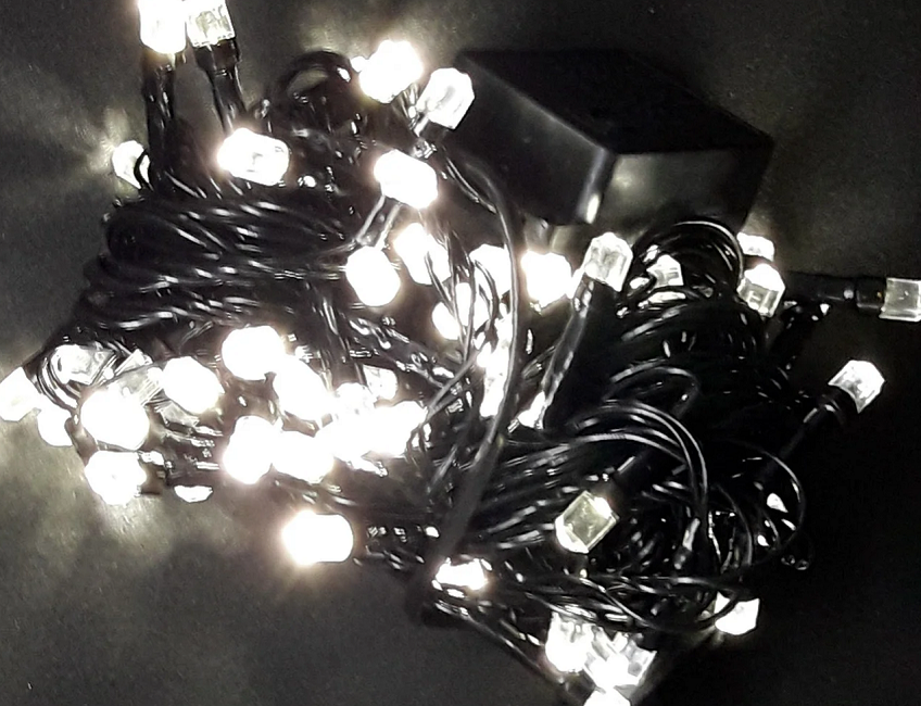 Світлодіодна гірлянда 100 Led "Кристали" електрична з контролером біла 8 режимів