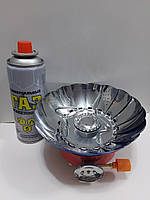 Газовая портативная плита с пьезорозжигом + Газ универсальный всесезонный 520 мл