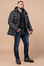 Зимова чоловіча графітова куртка на блискавці модель 32540 50 (L), фото 3