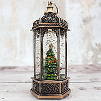 Новогодняя лампа со снегом (блестками) подвесной Купол елка Светильник Рождественский новогодний декор