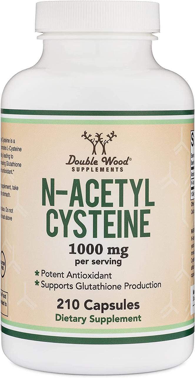 Double Wood N-Acetyl-L-Cysteine NAC / N-ацетил L-цистеїн НАК антиоксидант 210 капсул